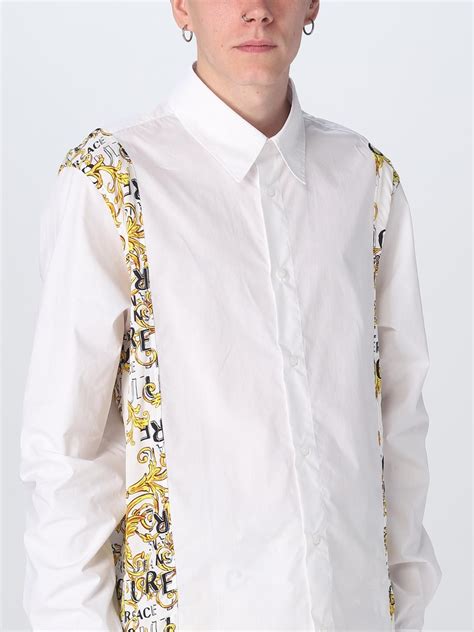 versace jeans shirt wit heren|Versace Jeans couture white shirt.